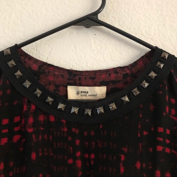 Isabel Marant Etoile Trash Rouge Silk Dress Sz. 1 - Picture 11 of 16